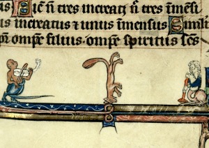  breakdancing fox breviary, France 13th century. Cambrai, Bibliothèque municipale, ms. 102, fol. 324r 