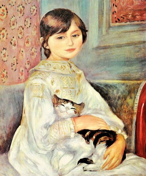 Child with cat, Julie Manet, Pierre August Renoir