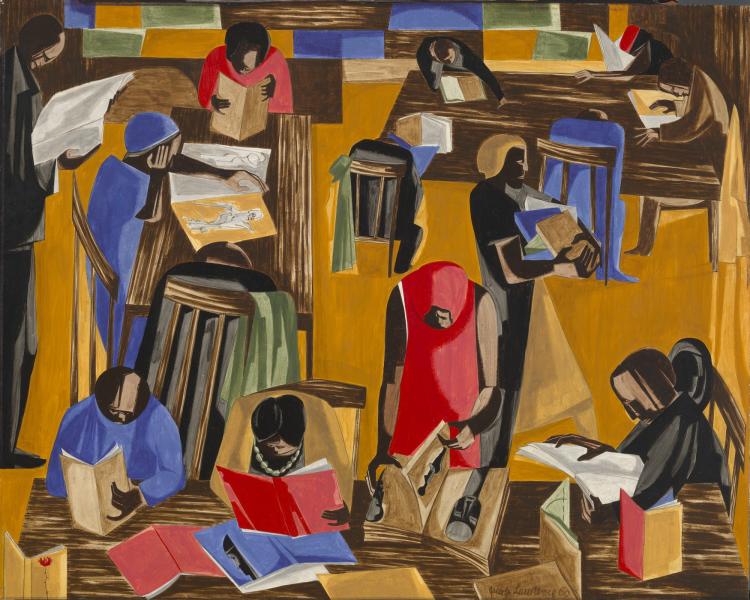 Jacob Lawrence, the Library, 1960