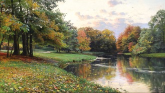 Autumn landscape, 1889, Danish Peder Mørk Mønsted