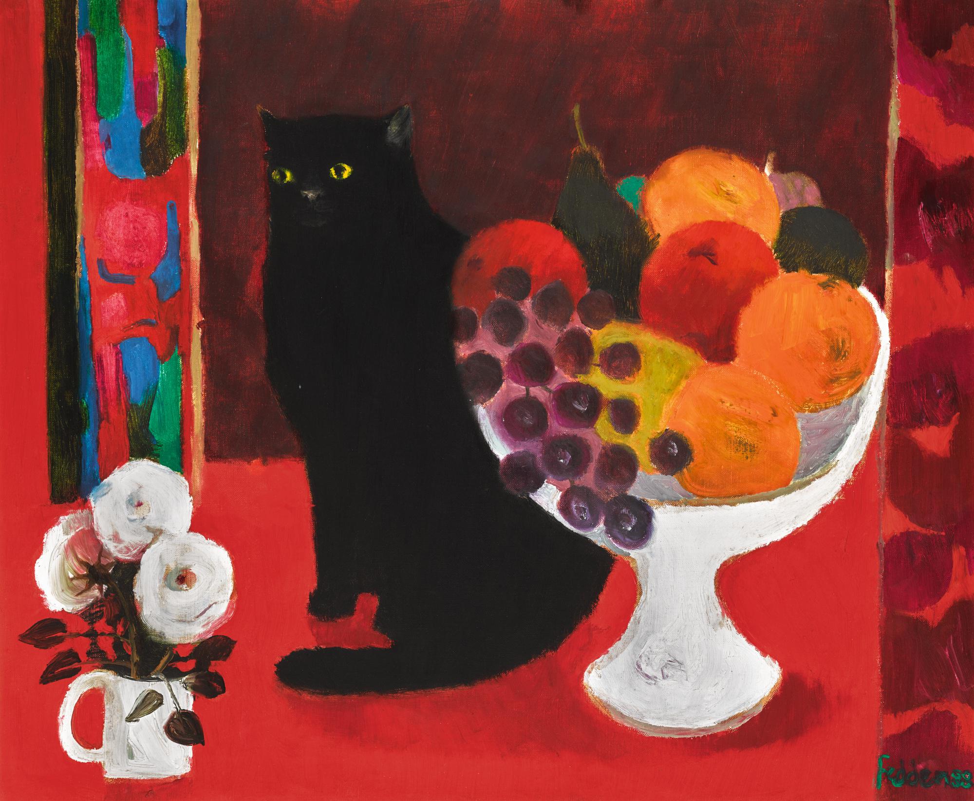 Still Life with Cat, Mary Fedden, R.A.